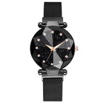 Black Jewel Tone Rhinestone Watch