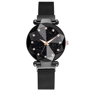 Black Jewel Tone Rhinestone Watch