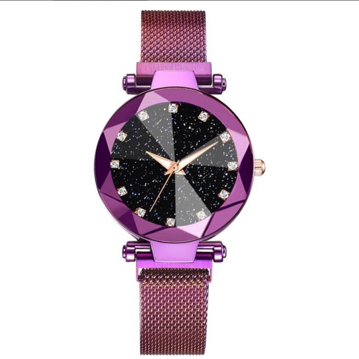 Purple Jewel Tone Rhinestone Watch