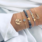 Blue Turtle Boho Bracelet Set