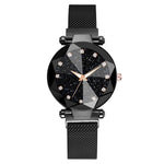 Black Jewel Tone Rhinestone Watch