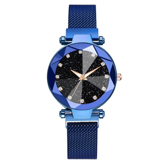 Blue Jewel Tone Rhinestone Watch