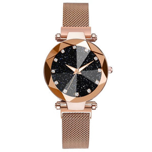 Rose Gold Jewel Tone Rhinestone Watch