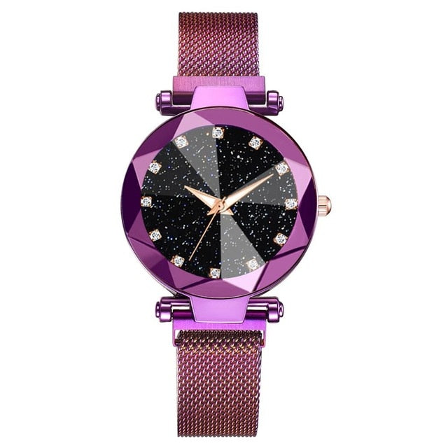 Purple Jewel Tone Rhinestone Watch