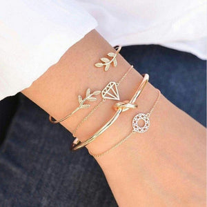 Jewelry Knot Bangle Bracelet Set